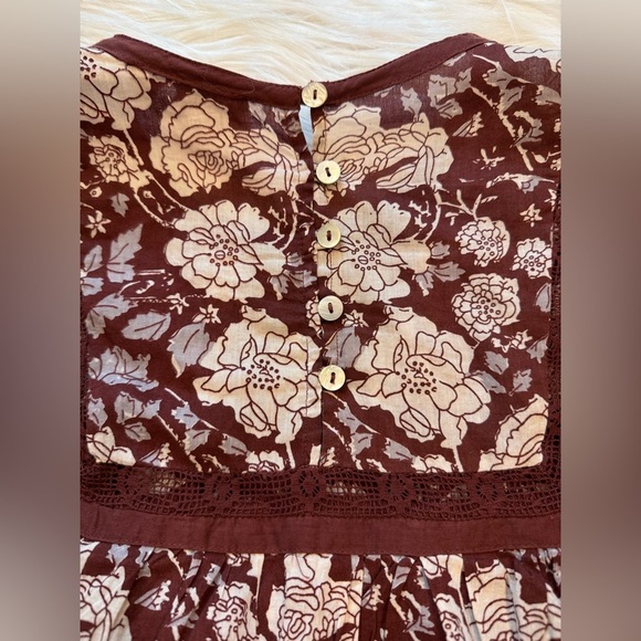 Anthropologie Cleobella Women's Rafia Lace Blouse Balloon Sleeve L - Picture 12 of 13